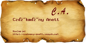 Czékmány Anett névjegykártya
