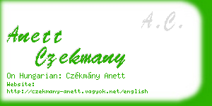 anett czekmany business card